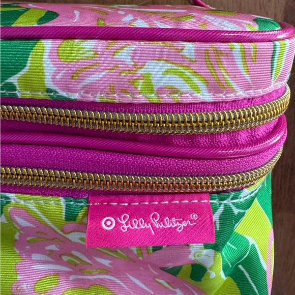 NWOT Lilly Pulitzer x Target Cosmetic Makeup Travel Train Case Fan Dance - Picture 4 of 16